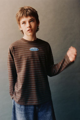 STRIPED PRINT T-SHIRT - Zara фото 5