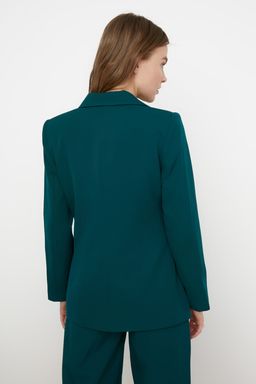 Yesil Regular Astarl? Dokuma Blazer Ceket TWOSS21CE0137