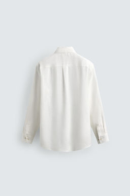 CAMISA REGULAR FIT 100% LINO / Blanco - Zara фото 9