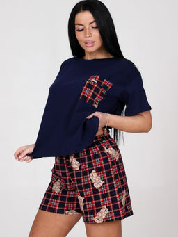 3124-ДК ДОМАШНИЙ КОСТЮМ (шорты) (Темно-синий) - А-дина фото 6