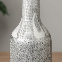 Ваза Бригэм, бутыль, d=3 см, 30.5?9.5 см, керамика, бело-серая
