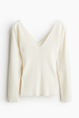 Top en punto de canale con escote en V - H&m фото 5