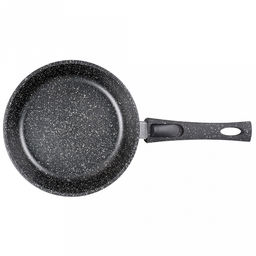Сковорода с тефлоновым покрытием д26см "Гранит", h7см, s0,42см, съемная ручка из термостойкого пластика, стеклянная крышка с пароотводом, подарочная упаковка (Россия)