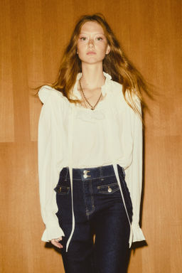 Blusa con ribetes de volante - H&m фото 3