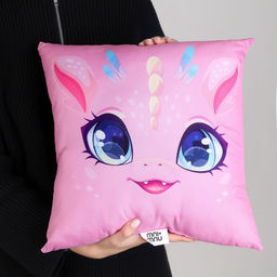 Подушка квадратная Дракоша, розовый - Mni mnu фото 5