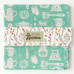 Набор салфеток «Доляна. Кухня», 40×40 см, 4 шт., 100% п/э, рогожка 200 г/м²