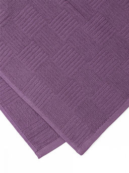 Простыня махровая жаккардовая 150x200 фиолетовый махровая ткань, хлопок - Denastia фото 3