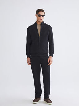 Dik Yaka Erkek Fermuarl? Sweatshirt