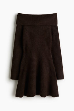 Vestido off-the-shoulder en punto de canal? - H&m фото 2