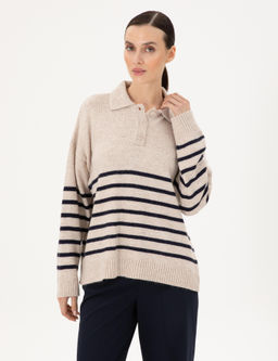 Ekru Comfort Fit Kazak