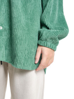 Вельветовая рубашка для девочки 22-7364 бежевый - Mini maxi фото 37