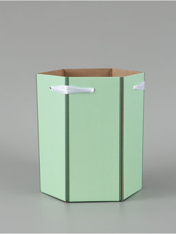 Цена за 2 шт. Коробка - переноска подарочная для цветов «С любовью», 17×14.8×19.5 см, шестигранник