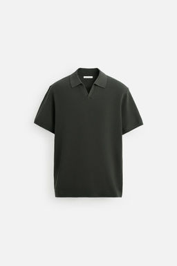 TEXTURED KNIT POLO SHIRT - Zara фото 17