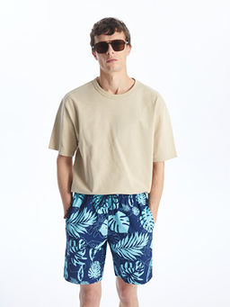 K?sa Boy Desenli Erkek Deniz ?ortu