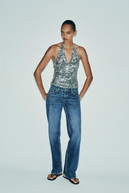 SEQUINNED HALTER TOP - Zara фото 10