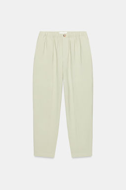 PANTAL?N CARROT CINTURA EL?STICA / Verde agua - Zara фото 7