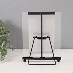 Фоторамка металл на 1 фото 10х15 см "Лаконичность" черный 1х15,2х21 см