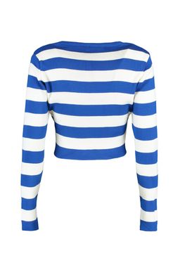 Bordo Crop Basic Cizgili Triko Kazak TWOAW23KZ00034 - Trendyolmilla фото 16