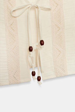 TOP BORDADOS LAZOS / Beige claro - Zara фото 7