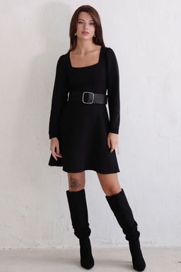 Платье с вырезом каре отрезное по талии - Martichelli фото 12