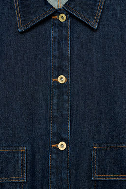 SOBRECAMISA Z1975 DENIM OVERSIZE / Azul - Zara фото 11