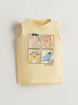 Bask?l? Erkek Bebek Atlet ve ?ort 2li