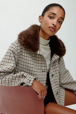 Cazadora de sarga con cuello efecto pelo - H&m фото 7