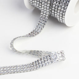 Стразы термоклеевые, d=4×12 мм, 4.5±0.5 м, цвет серебряный