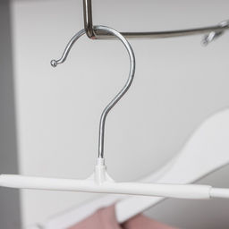 Цена за 10 шт. Плечики для брюк и юбок с зажимами, 32×13.5 см, белые