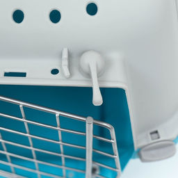 Переноска для животных пластиковая 47 х 30 х 35 см, вес до 9 кг, синяя - Пижон фото 9