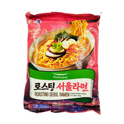 Лапша б/п острая тушеная по-сеульски Roasting Seoul Ramen Pulmuone, Корея, 97 г Акция