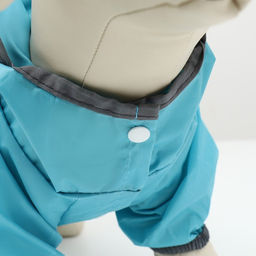 Комбинезон для собак, демисезонный с козырьком, размер М (ДС 32, Ог 45, ОШ 35 см), голубой - Simaland фото 22