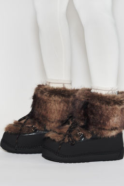 COMBINED FAUX FUR ANKLE BOOTS SKI COLLECTION - Zara фото 6