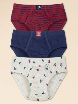 PELICAN, трусы для мальчиков, Серый/темно-синий/бордовый