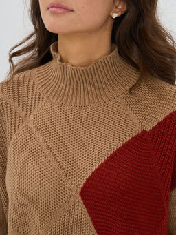 Свитер женский 7232-40205. 5300616/239/179 карамельный кофе/медовый/хна