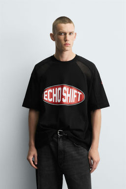 T-SHIRT WITH CONTRAST GRAPHICS - Zara фото 2