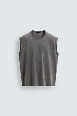 CAMISETA TANK LAVADA / Gris