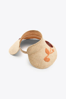 FLORAL WOVEN VISOR