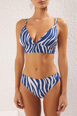 Zebra Desenli Ucgen Mix&Match Bikini Ustu TBESS21BU0343