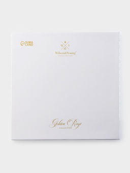 Тарелка WY Golden rays, d=20 см, фарфор, белая