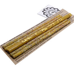 Набор свечей с травами Манипура Чакра Открытие денежного канала Корица мелиса базилик 17см - Miro фото 3