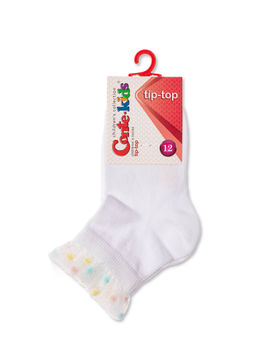 Цена за 2 пары CONTE-KIDS Короткие носки с воздушным пикотом TIP-TOP белый