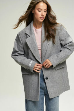 Пальто-жакет "Ёлочка" Grey