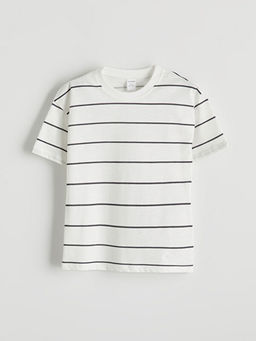 Bisiklet Yaka ?izgili Erkek ?ocuk Ti??rt 2li