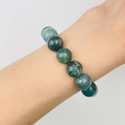 Браслет из Агата мохового 17 см