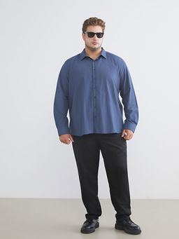 B?y?k Beden Regular Fit Uzun Kollu Ekose Erkek G?mlek