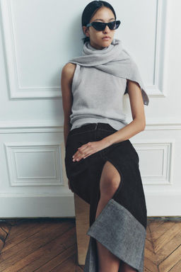 FINE KNIT WOOL AND ALPACA BLEND TOP - Zara фото 5