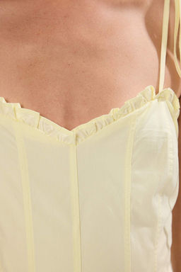 Koyu Bordo Belden Ac?lan Dokuma Maxi Elbise TWOSS25EL00870 - Trendyolmilla фото 3