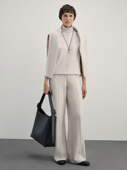 Топ с высоким воротником из хлопка / Zarina  фото 8