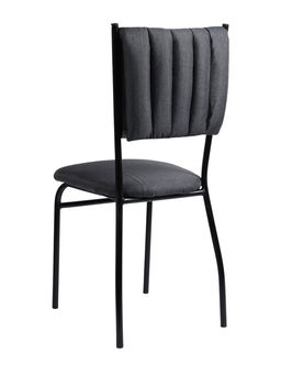 Стул мягкий для кухни разборный «Камелот», обивка рогожка, цвет чёрный/серый